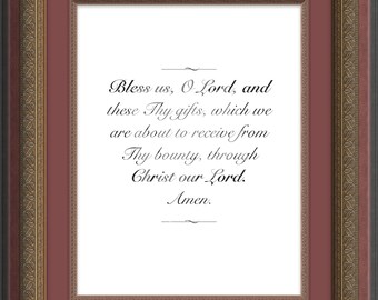 Grace After Meals Christian Prayer Print Etsy