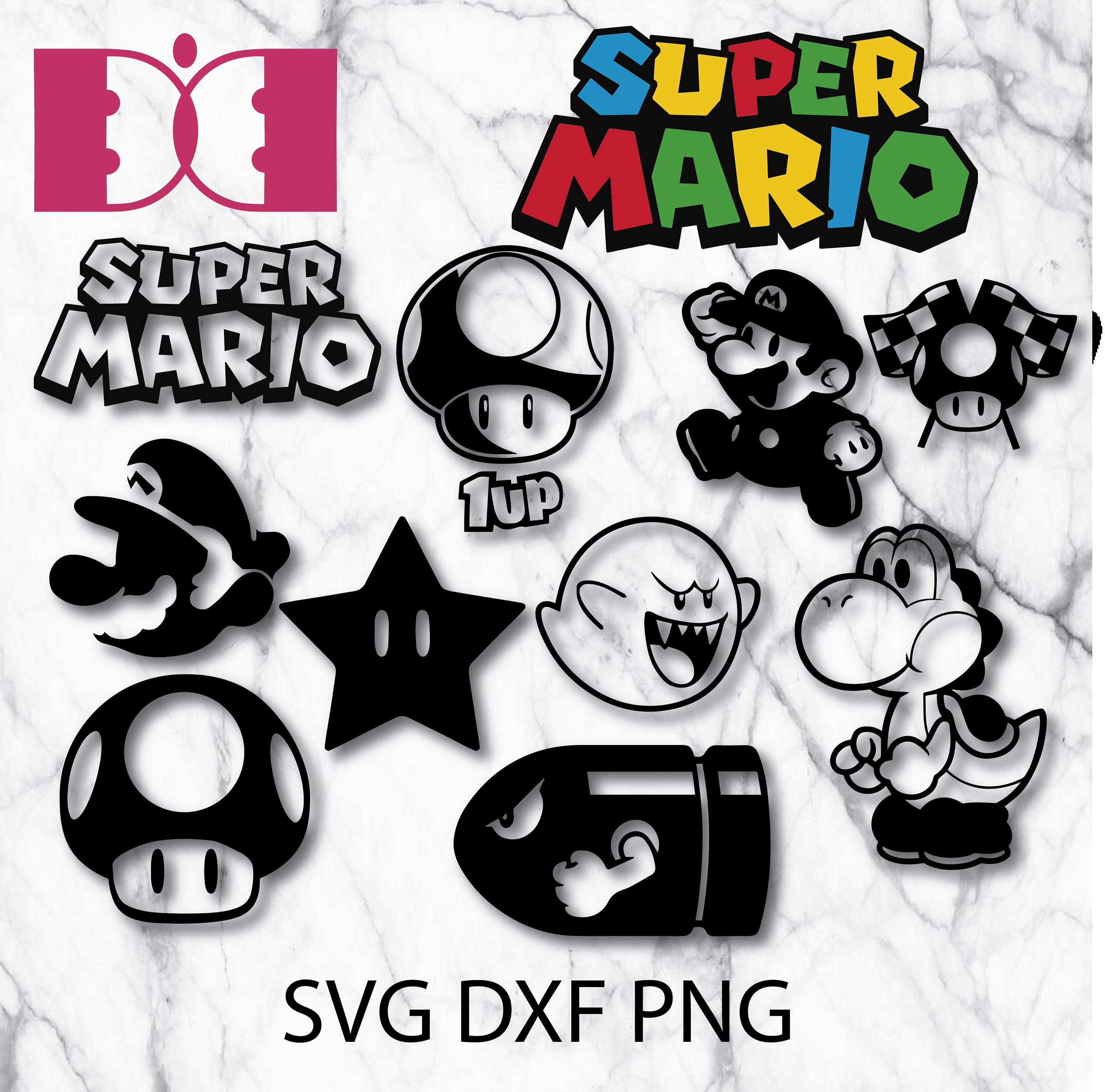 Super Mariosvgdxfpngfor Cricutfor Silhouette Cameofor - Etsy