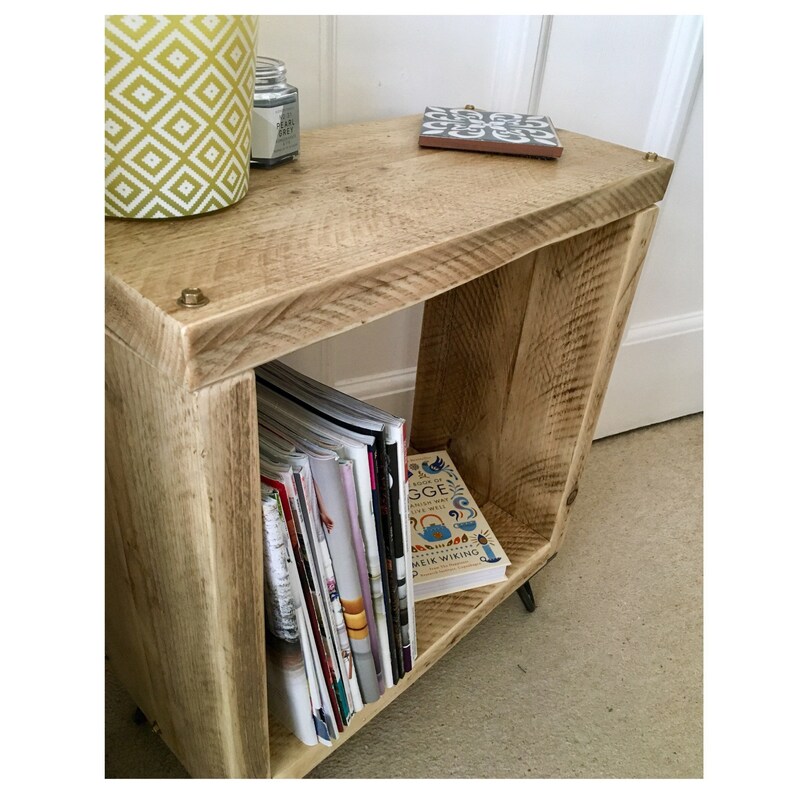 Bedside Table Side Table Magazine Rack Cube Storage Etsy