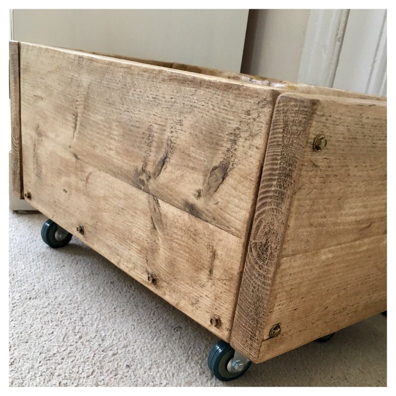 Large Storage Box Toy Box on Castors Scaffold Board Etsy
