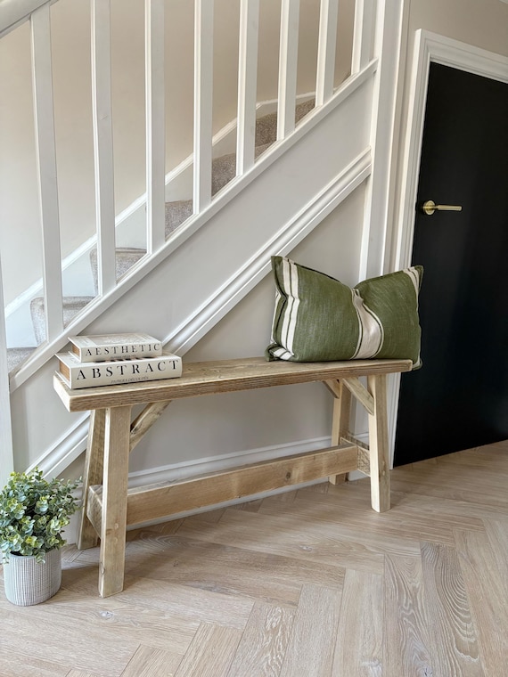 Rustic Wooden End of Bed Bench