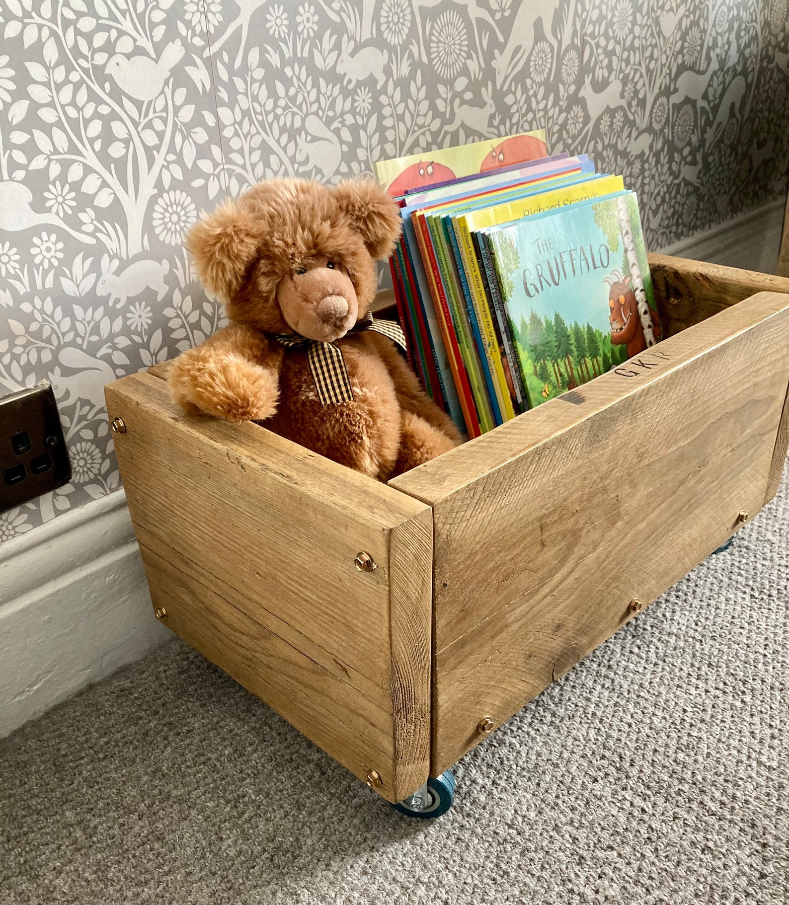 Large Storage Box Toy Box on Castors Scaffold Board Etsy