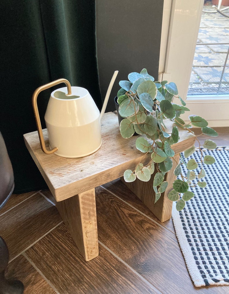 Small Rustic Stool Light