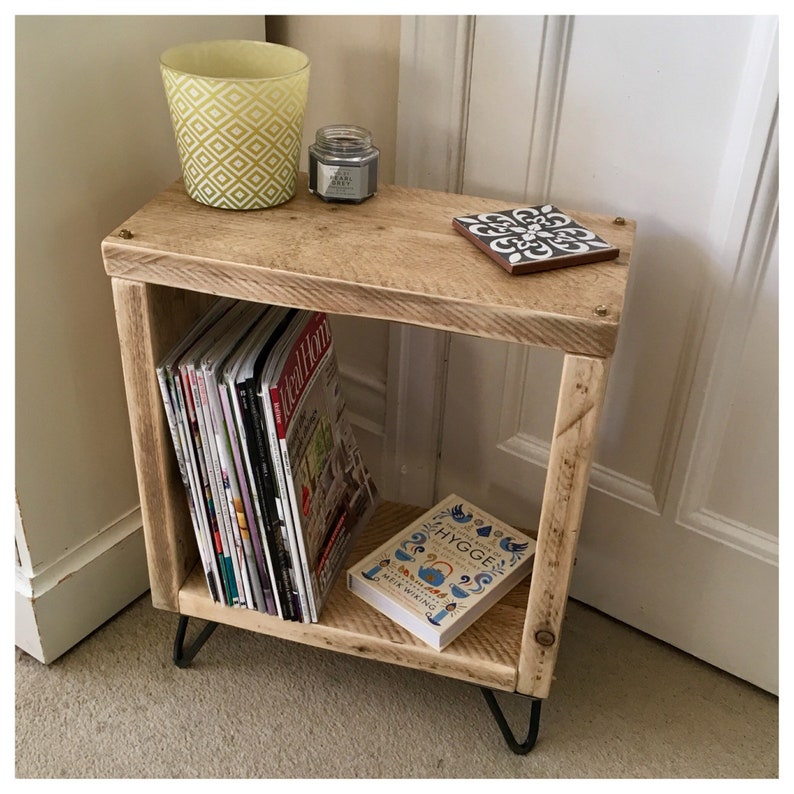 Bedside Table Side Table Magazine Rack Cube Storage Etsy