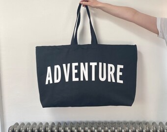 Oversized Canvas Tote Bag - Adventure Bag