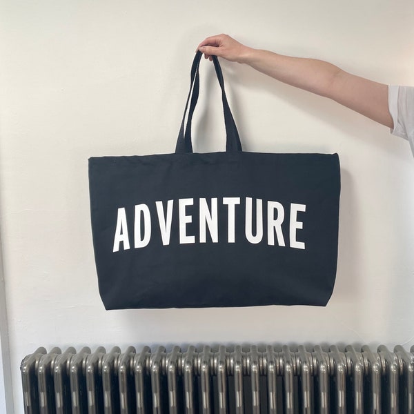 Oversized Canvas Tote Bag - Adventure Bag