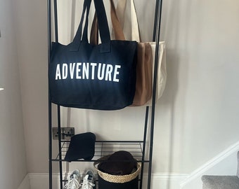 Large Canvas Tote Bag - ADVENTURE Bag