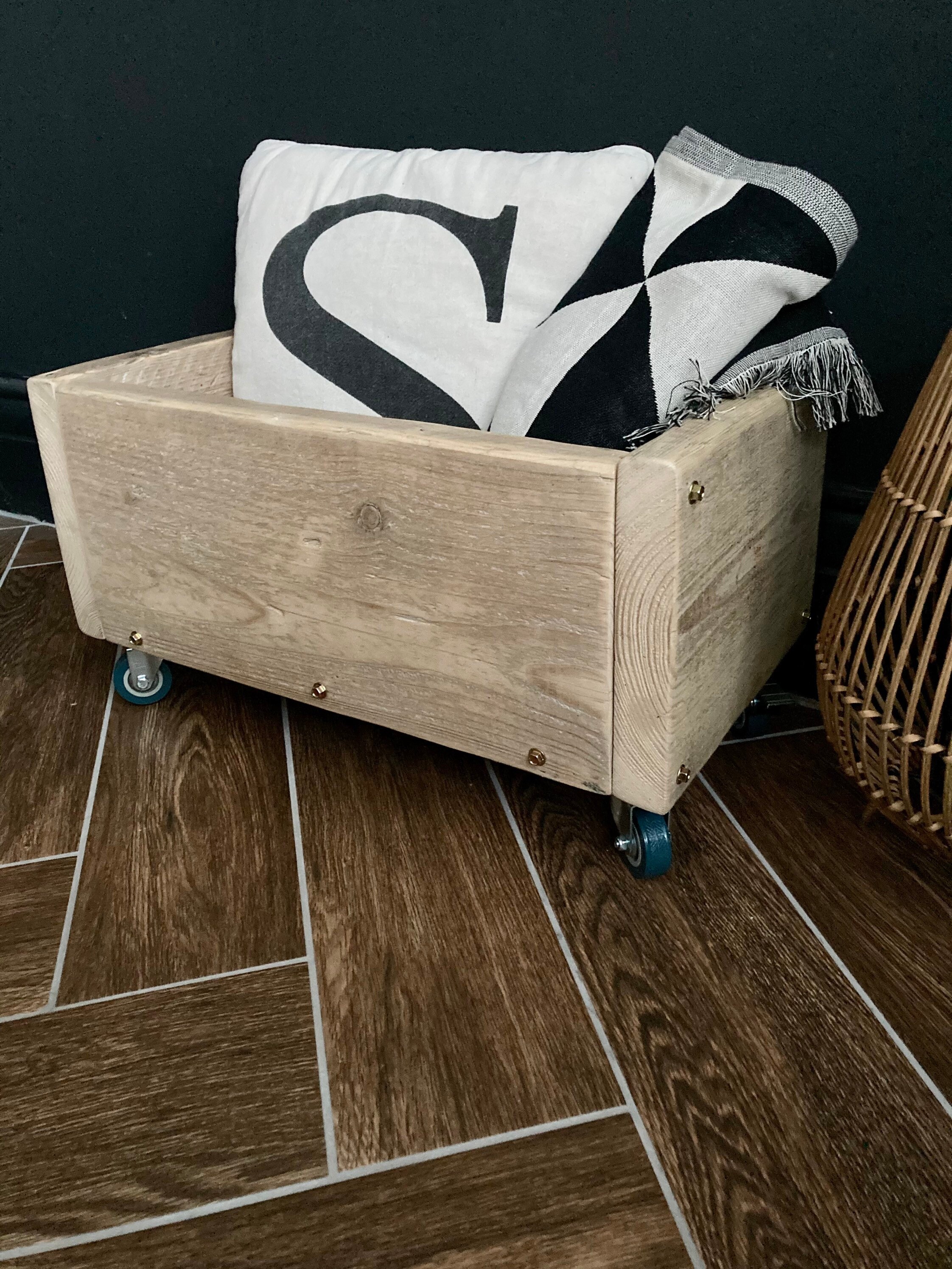 Large Storage Box Toy Box on Castors Scaffold Board Etsy