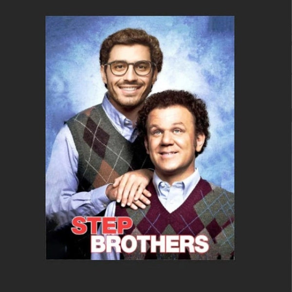 Step Brothers photoshopped poster! Be on a movie poster! (Digital Download only)stepbrothers movie poster, photoshop gift, Will Ferrell,