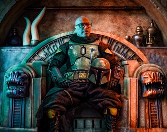 Sit on Boba Fett's Throne! Photoshopped Movie poster Book of Boba Fett Thrones  (Digital Download only)