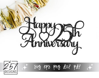 Download 25th Anniversary Svg Etsy