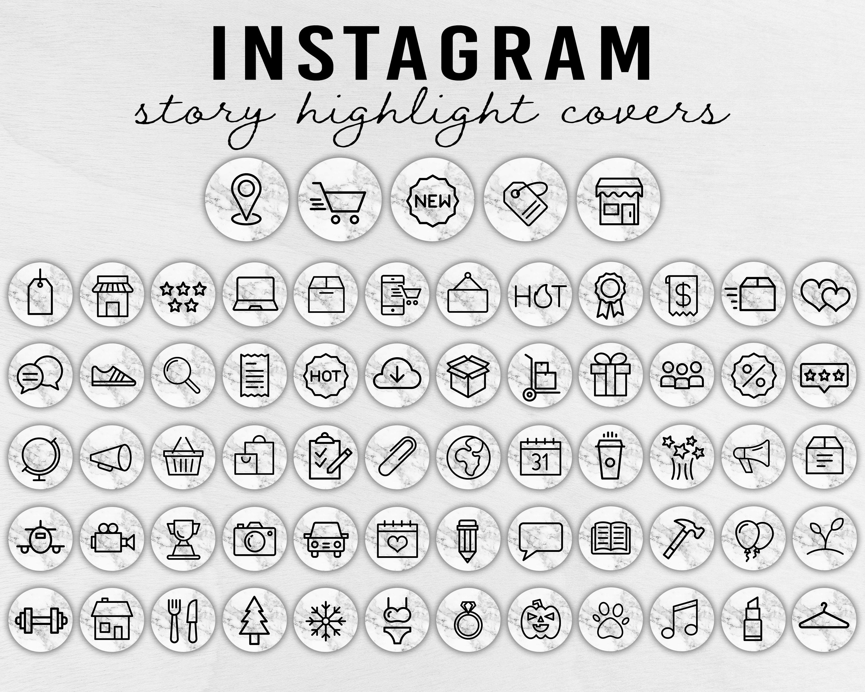 Instagram Story Highlight Covers Set Of 65 Template For Etsy