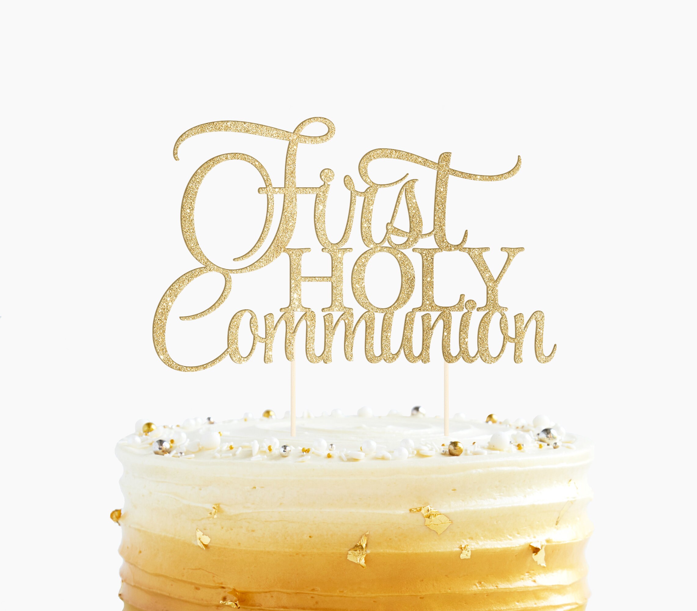 First Holy Communion Cake Topper / Communion Topper / Etsy