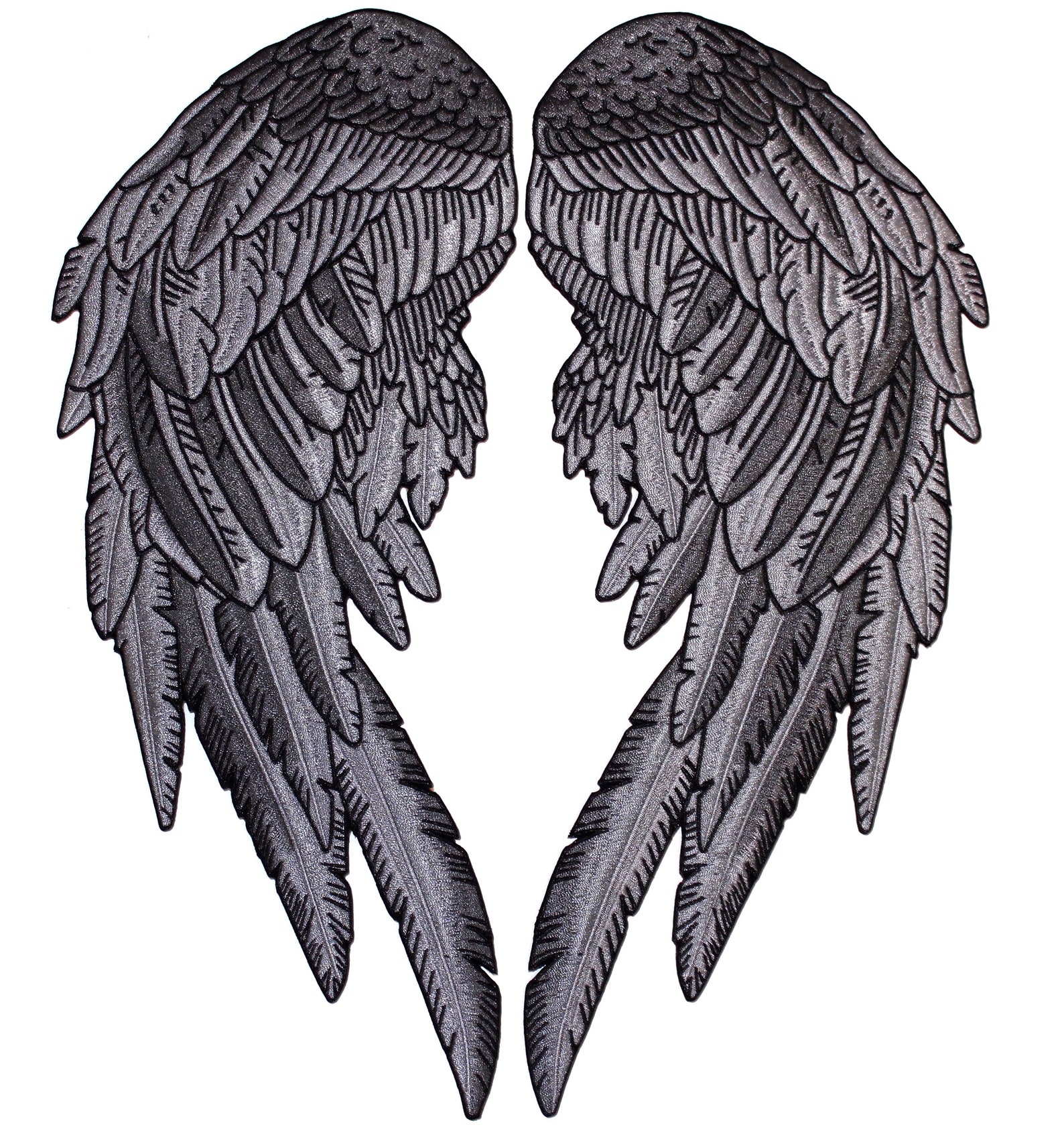 12 Angel Wing Patches Embroidered Iron On Large 2pc. Etsy