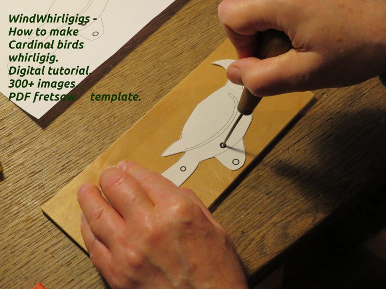 How to make Cardinal birds whirligig.Digital tutorialPDF Etsy