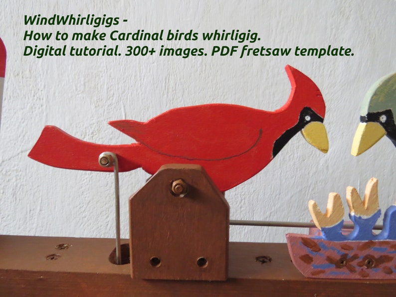 How to make Cardinal birds whirligig.Digital tutorialPDF Etsy