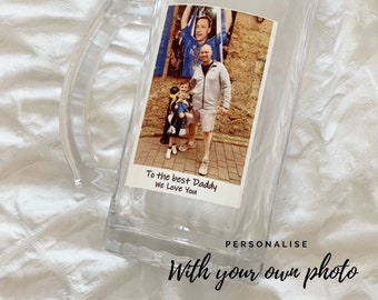 Personalised Tankard, gifts for men, Gifts for him, pint glass, personalised bar glasses, retirement gifts, photo glass, photo gifts, dad,