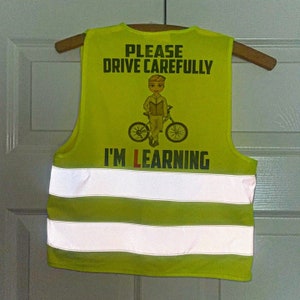 Kids High Vis Vest Cycling Vest Kids Road Safety Learner Bike Rider Boys Cycling Gifts Bike
