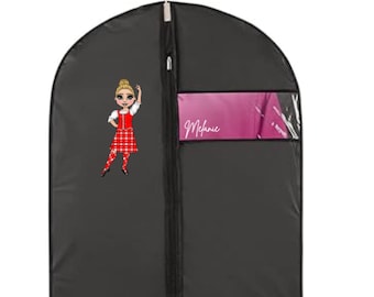 Personalized Highland Dancer Garment Bag: Scottish Kilt Costume Cover, Red Kilt Bag, Dance Bag,