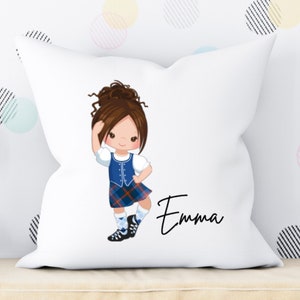 Personalized Highland Dancer Cushion: Scottish/Irish Dance Gift