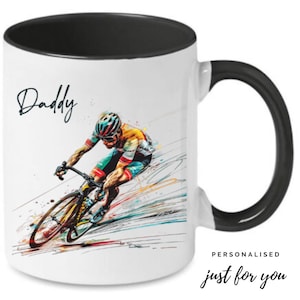 Personalised Cycling mug, Cycling gift, Cycle Mug for Dad, Bike gifts, Cycopath, Fathers Day, Bike gifts for him, Gifts for cyclists, Strava
