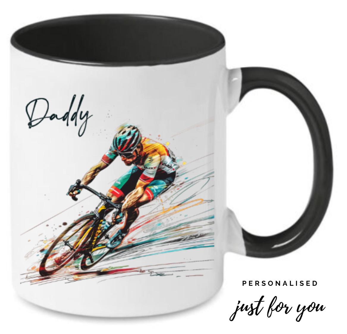 Tazza smaltata con scritta Mountain Bike: regalo per ciclisti, Portami sui sentieri - Italia