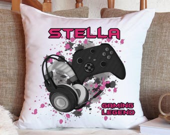 Gaming Kissen für Mädchen: Rosa Geschenk (45 x 45 cm) Kissen