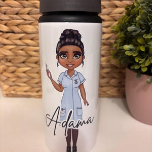 Personalized Nurse Water Bottle: Custom NHS Gift, 600ml