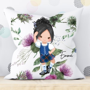 Personalised highland dancer gift, Scottish Dancing, Irish dancing, Cushion, Ceili Dance, Gifts for her, Thistle, Ceilidh dance, Kilt, Gifts