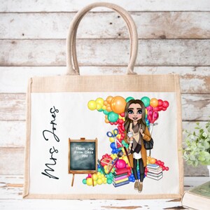 Borsa in juta personalizzata per insegnanti: regalo di fine anno