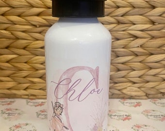 Personalised Ballet Drinks Bottle, Ballerina water bottle, pretty ballet water bottle, gifts for her, initials, Ballet Dancer, Ballerina