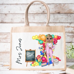 Borsa in juta personalizzata per insegnanti: regalo di fine anno