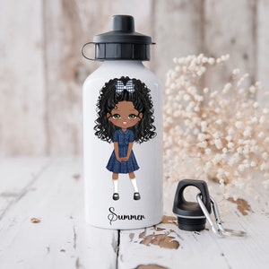 Personalized School Water Bottle: Custom Character, Aluminum Sports Bottle