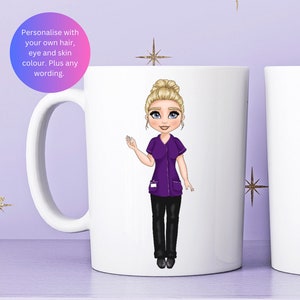Krankenschwester Geschenke, personalisierte Krankenschwester Tasse, NHS, Arzt, Apotheke Geschenke, Studenten Krankenschwester, Kaffee, Tee, Geschenke für sie, Abschiedsgeschenk, Betreuer Geschenke,