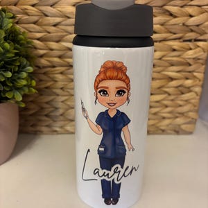 Personalized Nurse Water Bottle: Custom NHS Gift, 600ml