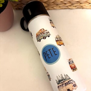 Personalized Adventure Flask: Campervan Hiking Gift
