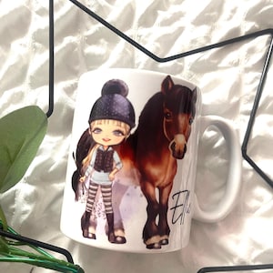 Regali personalizzati per equitazione, regali equestri, cavallo e fantino, tazza personalizzata, regali a tema cavallo, regali per lei, regalo di Natale,