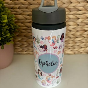 Personalized Mermaid Water Bottle: Girls&#39; Aluminum Sports Bottle