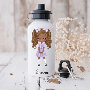 Personalized School Water Bottle: Custom Character, Uniform Colors
