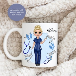 Nurse Gifts, Personalised Nurse Mug, NHS, Doctor, Healthcare Gifts, Student Nurse, Coffee, Tea, Gifts for her, Leaving Gift, Staff Nurse,