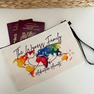 Personalisiertes Reise-Accessoire, Reise-Brieftasche, Passport Brieftasche, Passhalter, Familienpasshalter, Reisedokumentehalter, Kartendesign