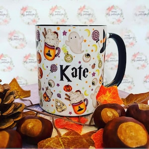 Personalized Halloween Mug: Spooky Season Decor, Witch Potions, Ghosts