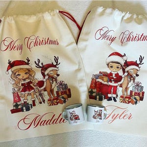 Personalized Christmas Sack: Character Gift Bag, Christmas Decor