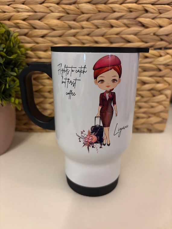 Personalized Air Hostess Travel Mug: Etihad Airways Cabin Crew Gift, Coffee  Cup - Etsy