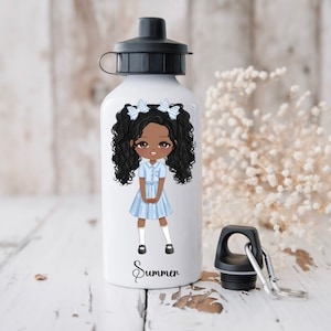 Personalized School Water Bottle: Custom Character, Uniform Colors