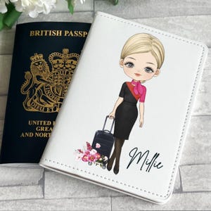 Personalised passport cover | passport holder | Travel | Luggage Tag | Cabin Crew | Flight Attendant | Air stewardess | Qantas | Air hostess