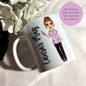 Krankenschwester Geschenke, personalisierte Krankenschwester Tasse, NHS, Arzt, Apotheke Geschenke, Studenten Krankenschwester, Kaffee, Tee, Geschenke für sie, Abschiedsgeschenk, Staff Krankenschwester,