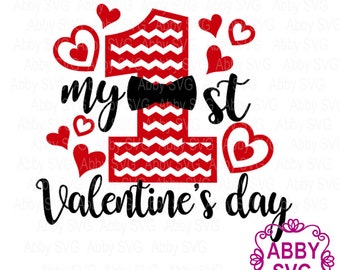 Download First Valentines Svg Etsy