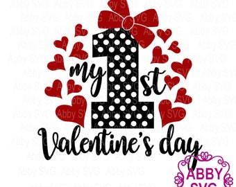 Download First Valentines Svg Etsy