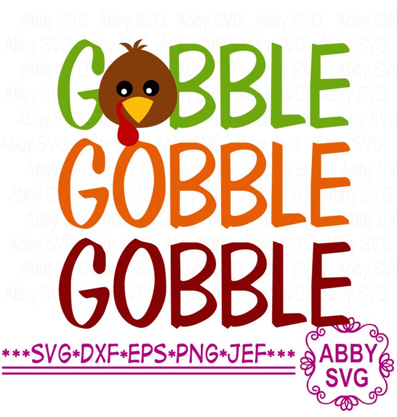 Gobble Svgthanksgving Svgturkey Svgcricut SVG Silhouette - Etsy UK